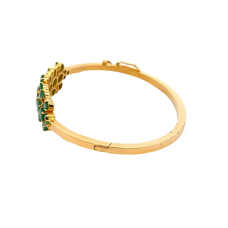 Enchanting Verdant Bangle in 22K Gold